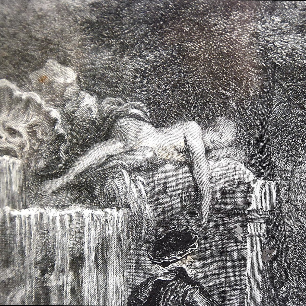 Gravure XVIIIème : '' Les Champs Elysées ''-photo-3
