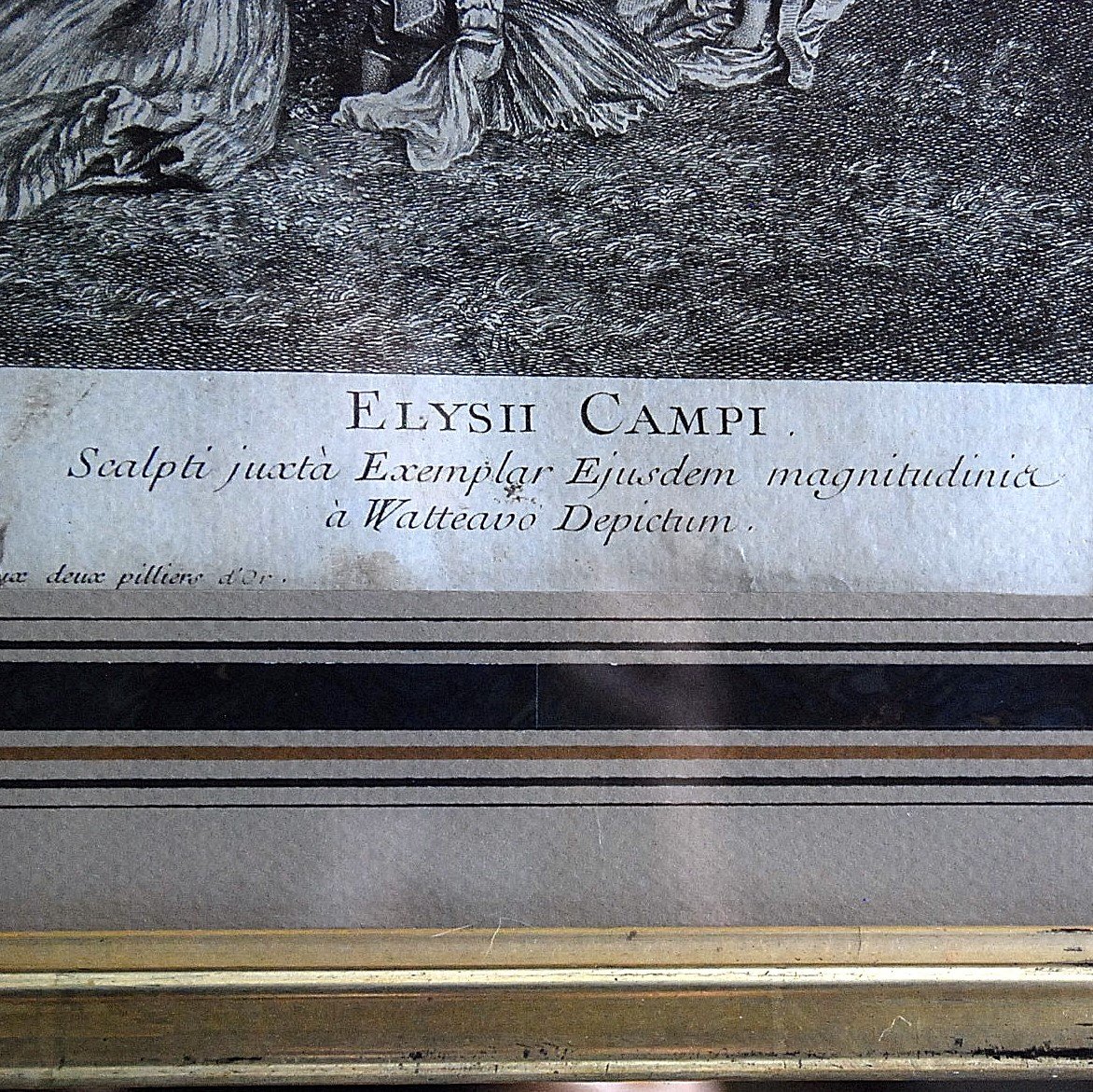 Gravure XVIIIème : '' Les Champs Elysées ''-photo-1