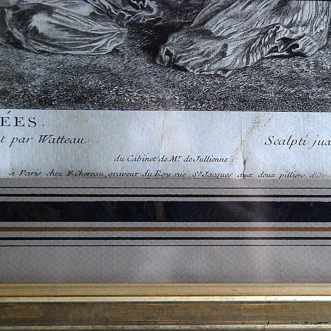 Gravure XVIIIème : '' Les Champs Elysées ''-photo-3