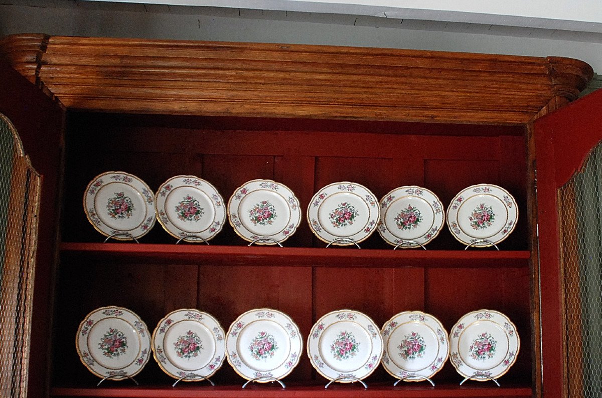 Twelve Porcelain Dessert Plates By Samson - Paris --photo-2