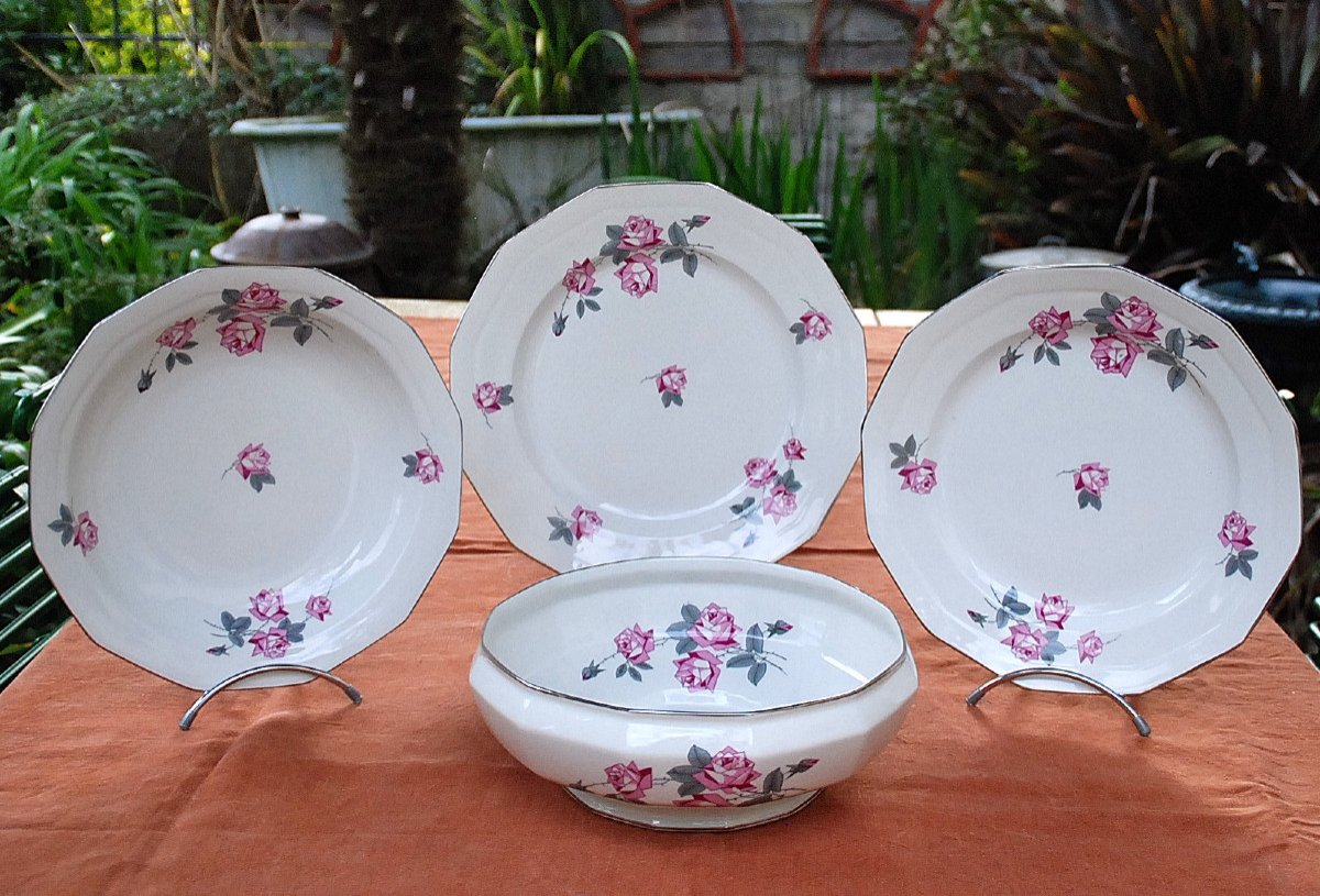 Limoges Porcelain Table Service 140 Pieces,  Art Deco Period-photo-2