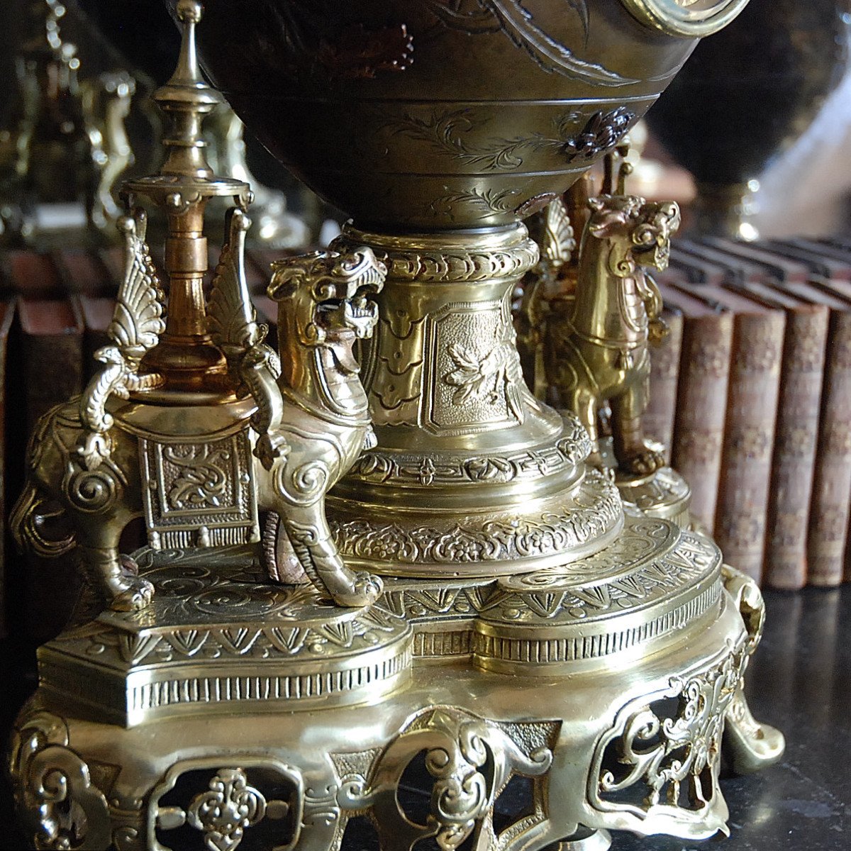 Japanese Style Fireplace Insert From The End Of The 19th Century.-photo-4