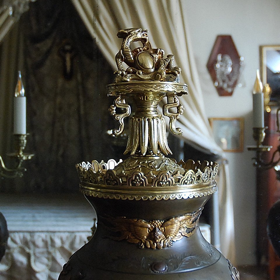 Japanese Style Fireplace Insert From The End Of The 19th Century.-photo-1
