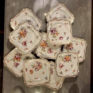 Set Of Ten Small Plates By Hermann Ohme (saxe) 