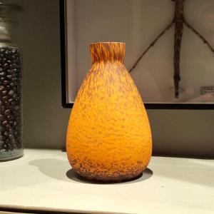 Glass Paste Vase Attributed To    A. Delatte, Nancy (orange)