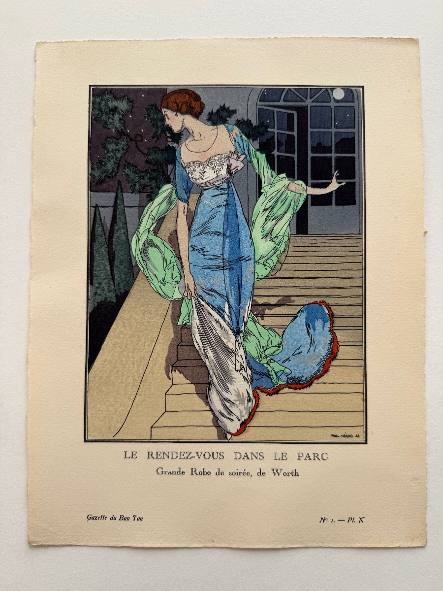 Gazette Du Bon Ton. Le Rendez-vous Dans Le Parc. 1912-photo-2