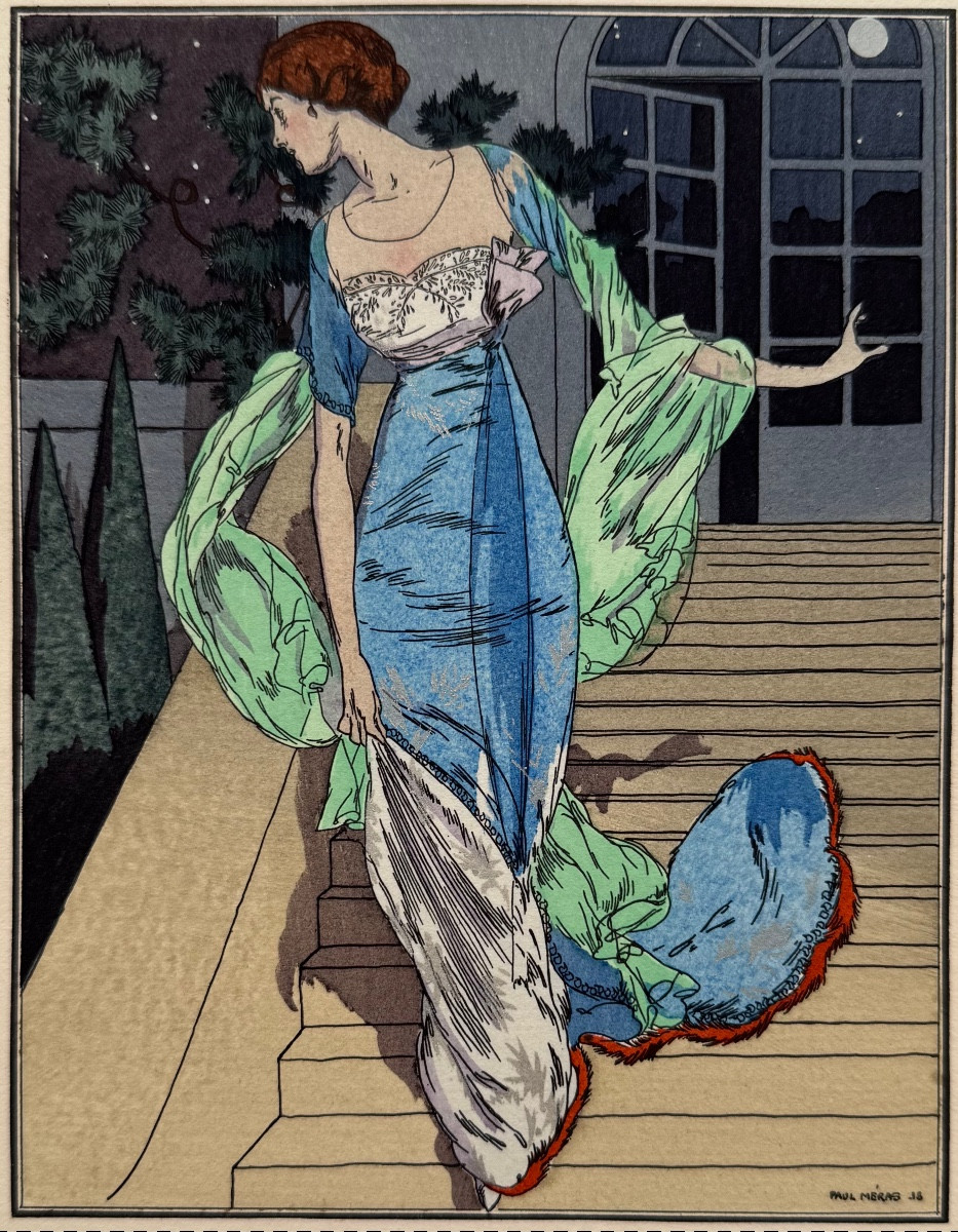 Gazette Du Bon Ton. Le Rendez-vous Dans Le Parc. 1912