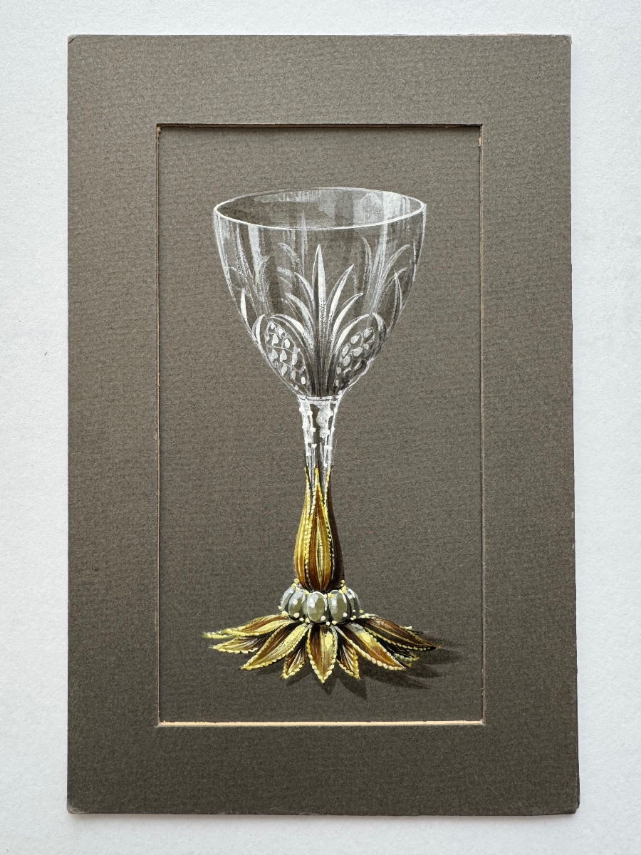 Gouache Painting Of Goldsmithing.-photo-2