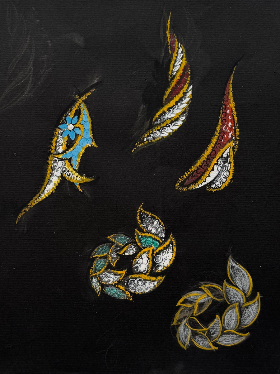 Gouache Painting Of Jewelry.