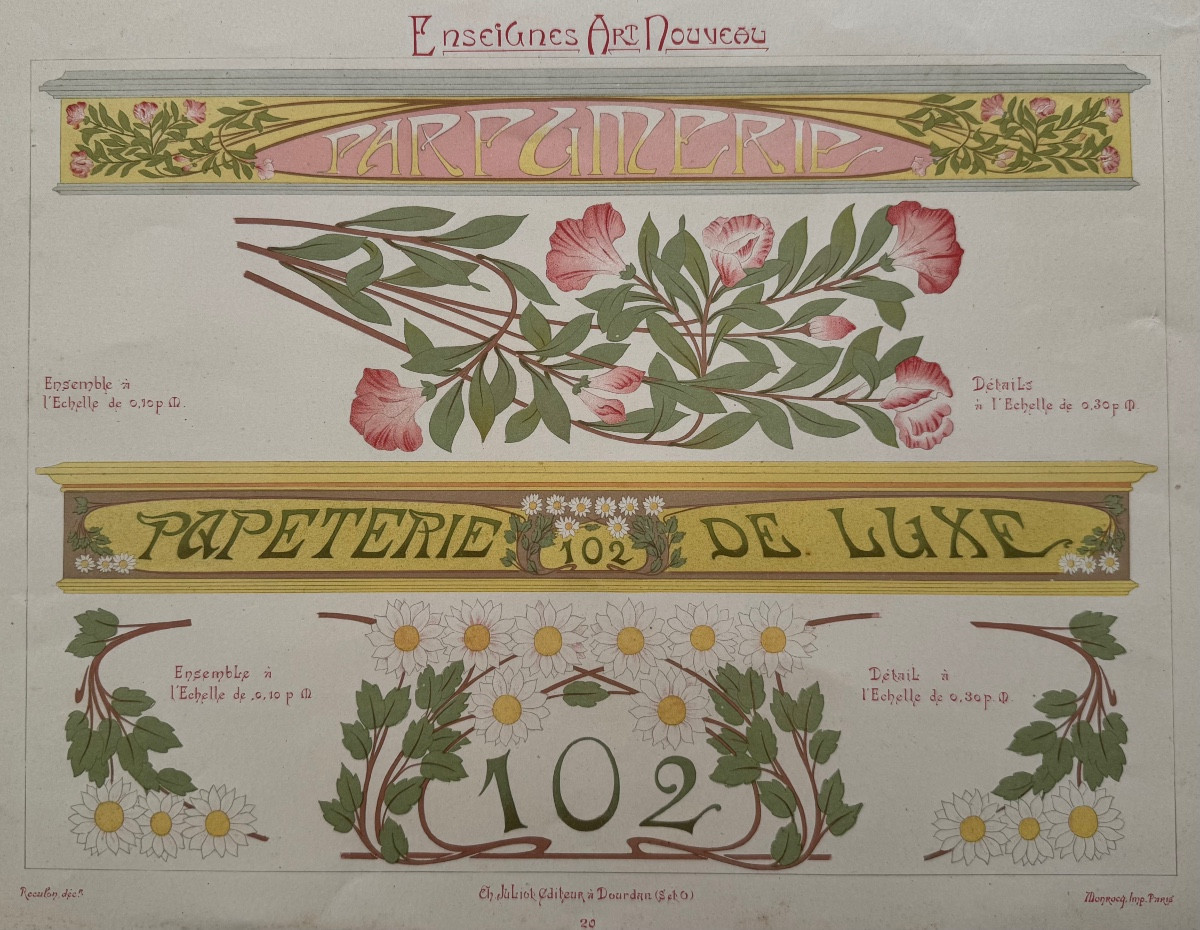 Enseignes Art Nouveau. C.1900