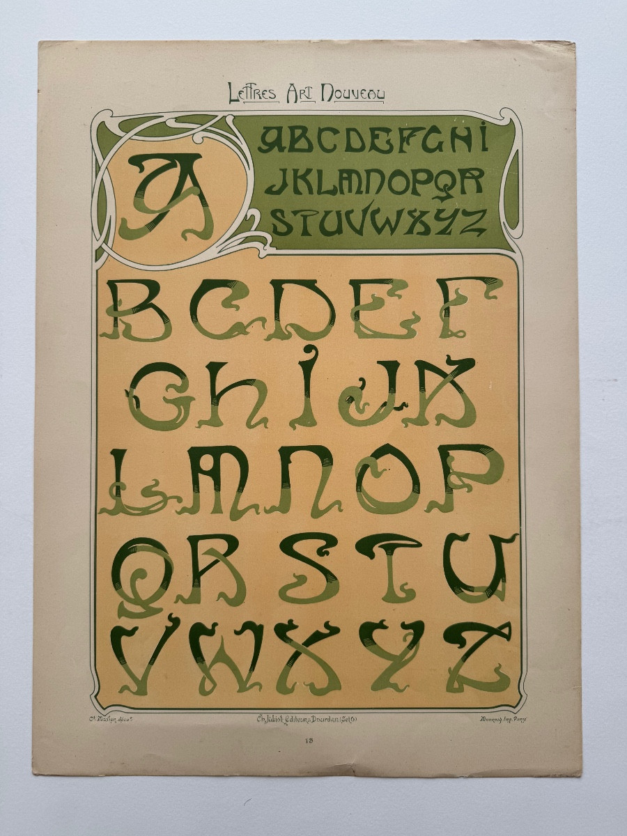 Lettres Art Nouveau. c.1900-photo-2