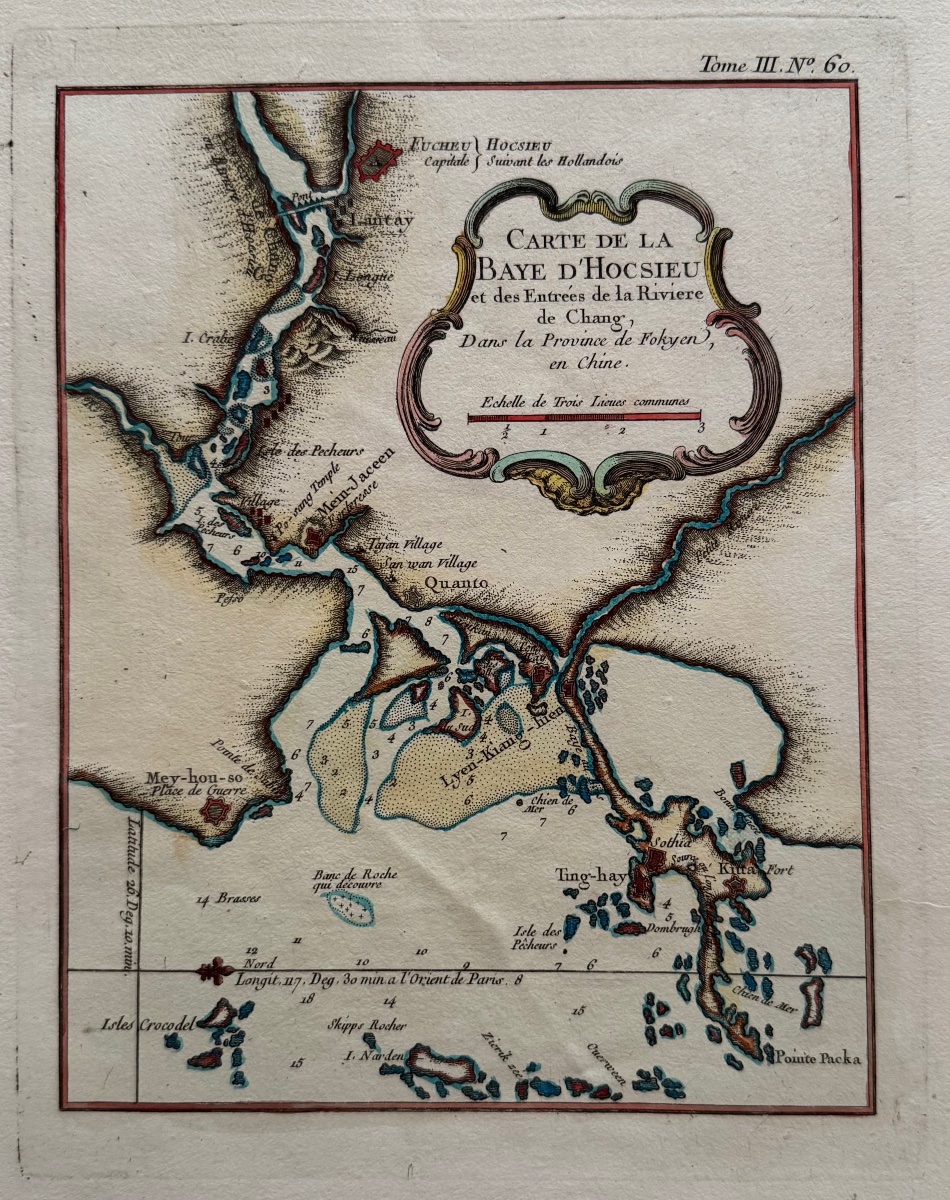 Carte de la Baye d'Hocsieu (Chine). c.1760
