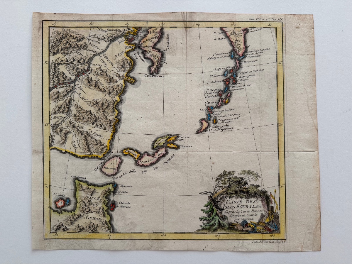 Carte des Isles Kouriles. c.1750-photo-2