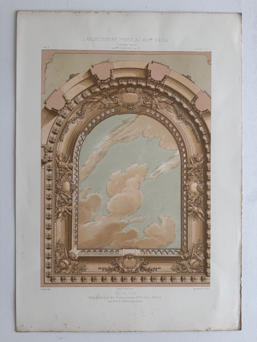 Staircase. Private Architecture In The 19th Century. 1877-photo-2