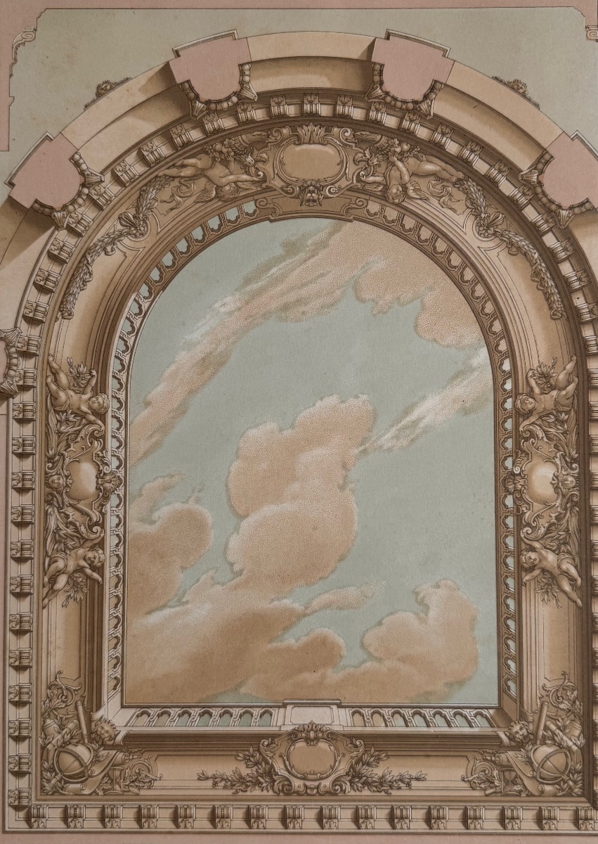 Staircase. Private Architecture In The 19th Century. 1877