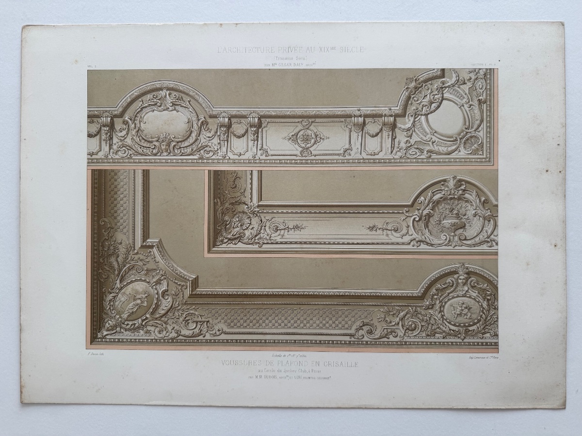 Voussures de Plafond en Grisaille. L'Architecture Privée au XIXe siècle. 1877-photo-2