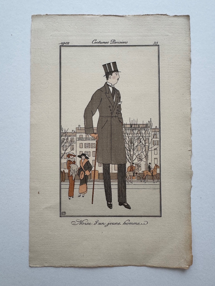 Mise d'un jeune homme. Costumes Parisiens. 1912-photo-3
