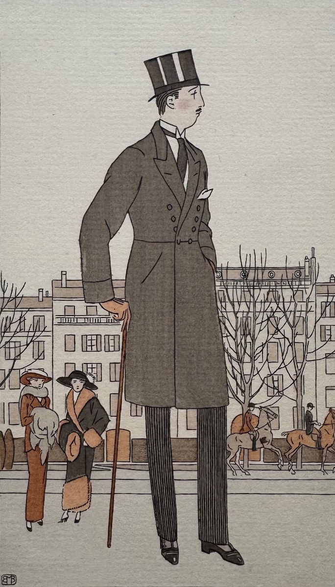 Mise d'un jeune homme. Costumes Parisiens. 1912