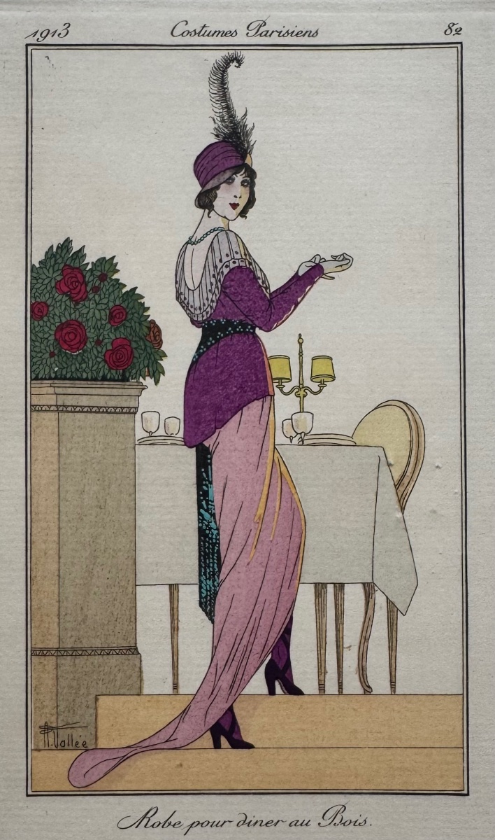 Robe Pour Un Dîner Au Bois. Costumes Parisiens. 1913-photo-2