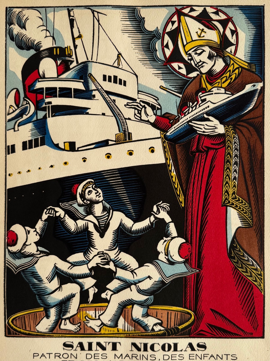 Les Saints Patrons Des Métiers De France. Saint Nicolas. C. 1940