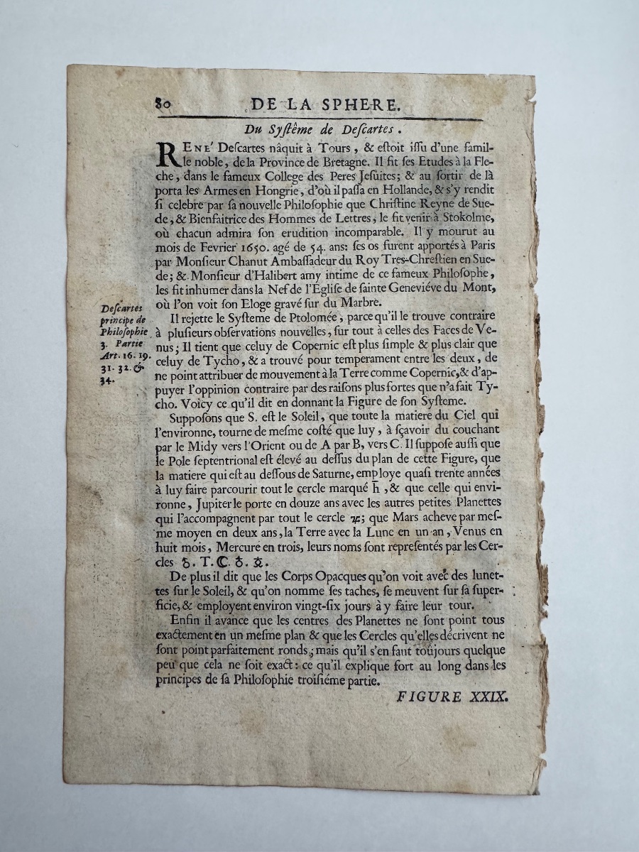 Description De l'Univers. De La Sphère. Figure XXVIII. 1683-photo-3