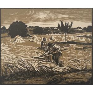 Estampe. Impression en deux teintes. 20ème siècle