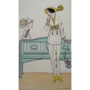 Costumes Parisiens. Robe de crêpe de Chine. 1913