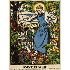Les Saints Patrons Des Métiers De France. Saint Fiacre. C. 1940