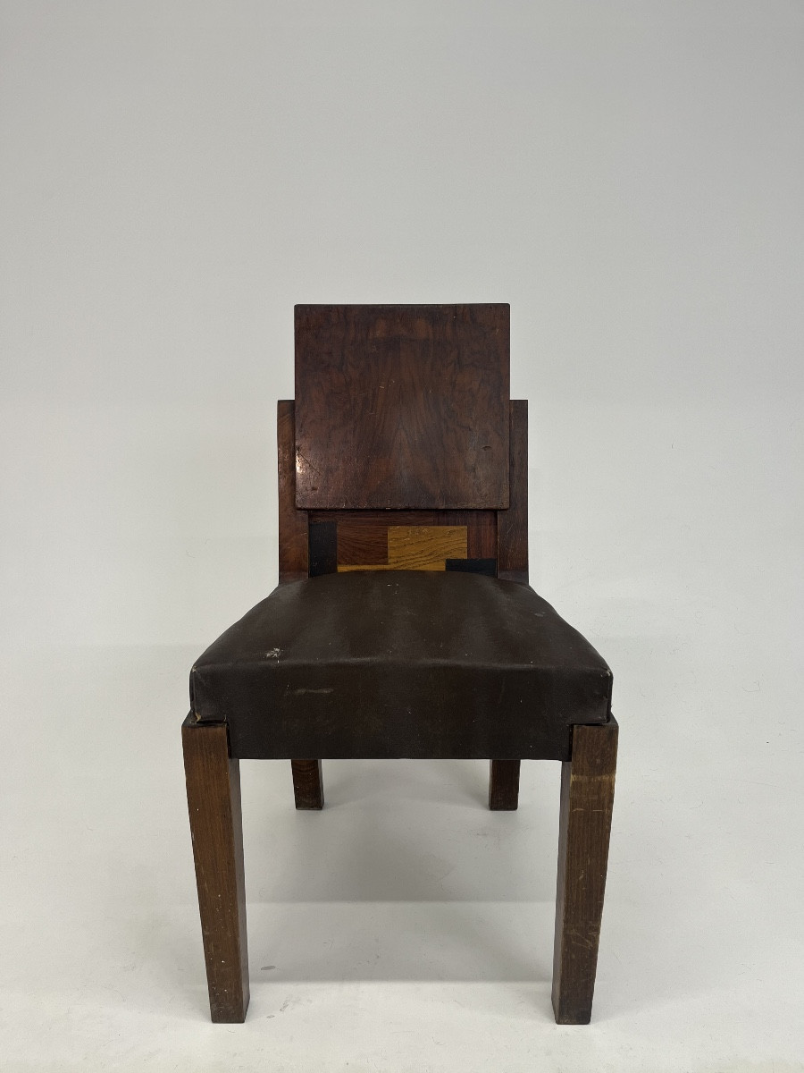 Suite de 3 sièges de Michel Dufet, architecte, ensemblier et décorateur français (1888-1985).-photo-2