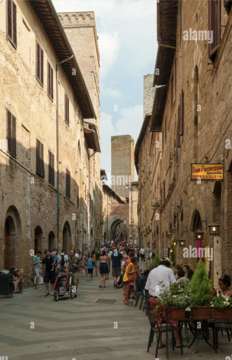 Via San Matteo, San Gimignano, Tuscany, Italy, By Fernando Manetti (1899–1964).-photo-3