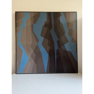 Optical Artwork, By Daniel Dupéchez Dit Dadzu, French Artist And Painter (1926-1999).