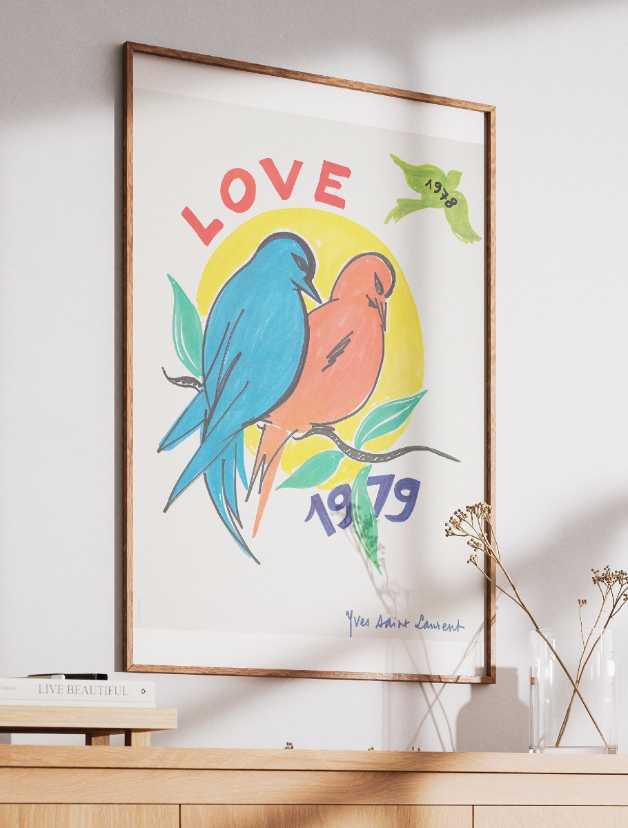 Yves Saint-laurent - Original Poster - Love 1979