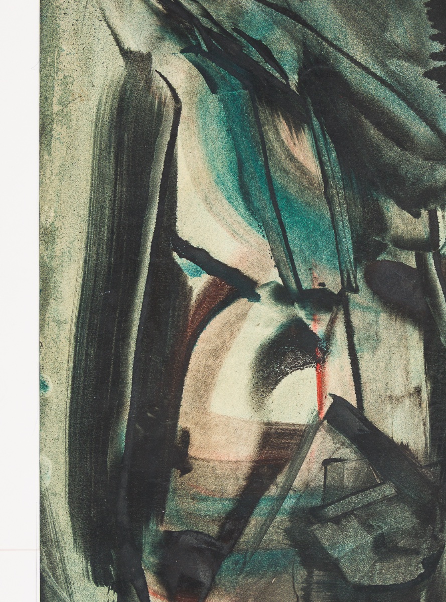 Vera BRAUN · Grande gouache originale signée · 1960-photo-4