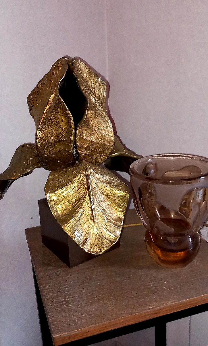 Lampe Iris bronze  Maison Charles -photo-3