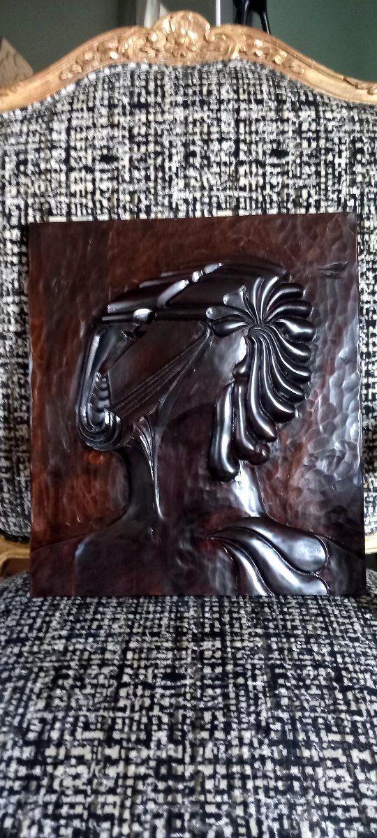 Bas relief post Art déco- Dedieu 1948-photo-3