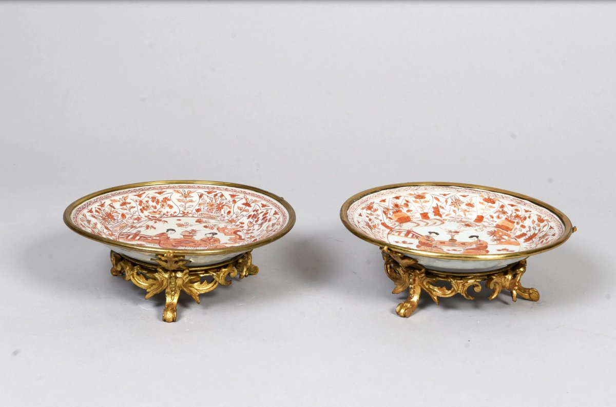 Paire d’Assiettes en Porcelaine "Rouge de Fer", Chine, Époque Kangxi (1662–1722)-photo-3