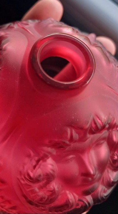 Lalique Crystal Vase-bottle, "psyché" Model-photo-1