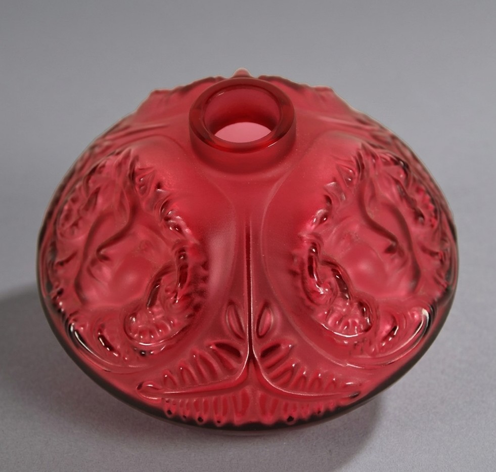Lalique Crystal Vase-bottle, "psyché" Model