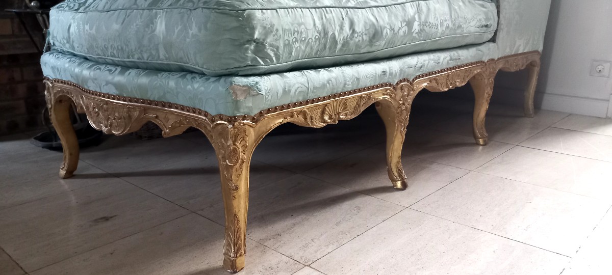  "duchesse" In Gilded Wood - Late Regency - Louis XV Period-photo-2