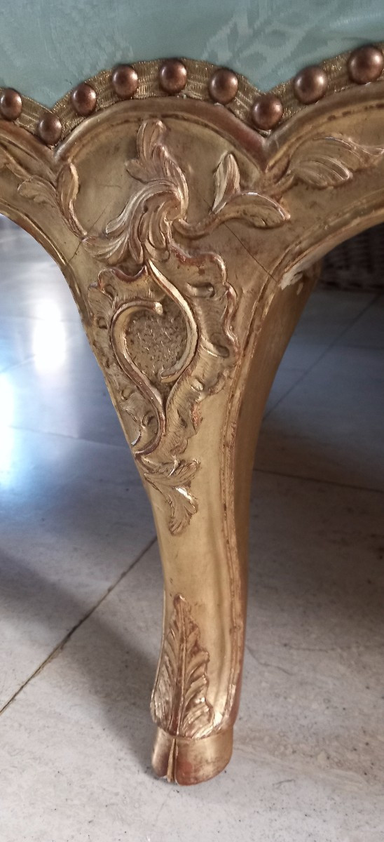  "duchesse" In Gilded Wood - Late Regency - Louis XV Period-photo-3