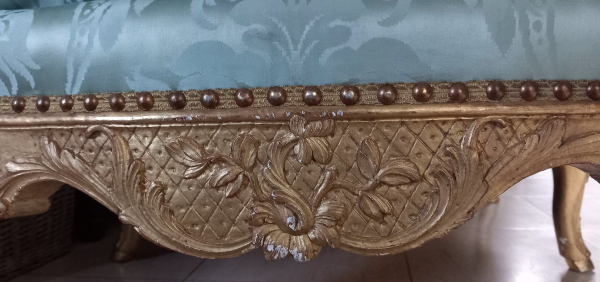  "duchesse" In Gilded Wood - Late Regency - Louis XV Period-photo-3
