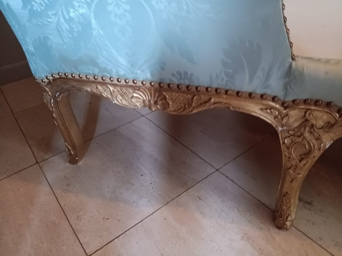  "duchesse" In Gilded Wood - Late Regency - Louis XV Period-photo-4