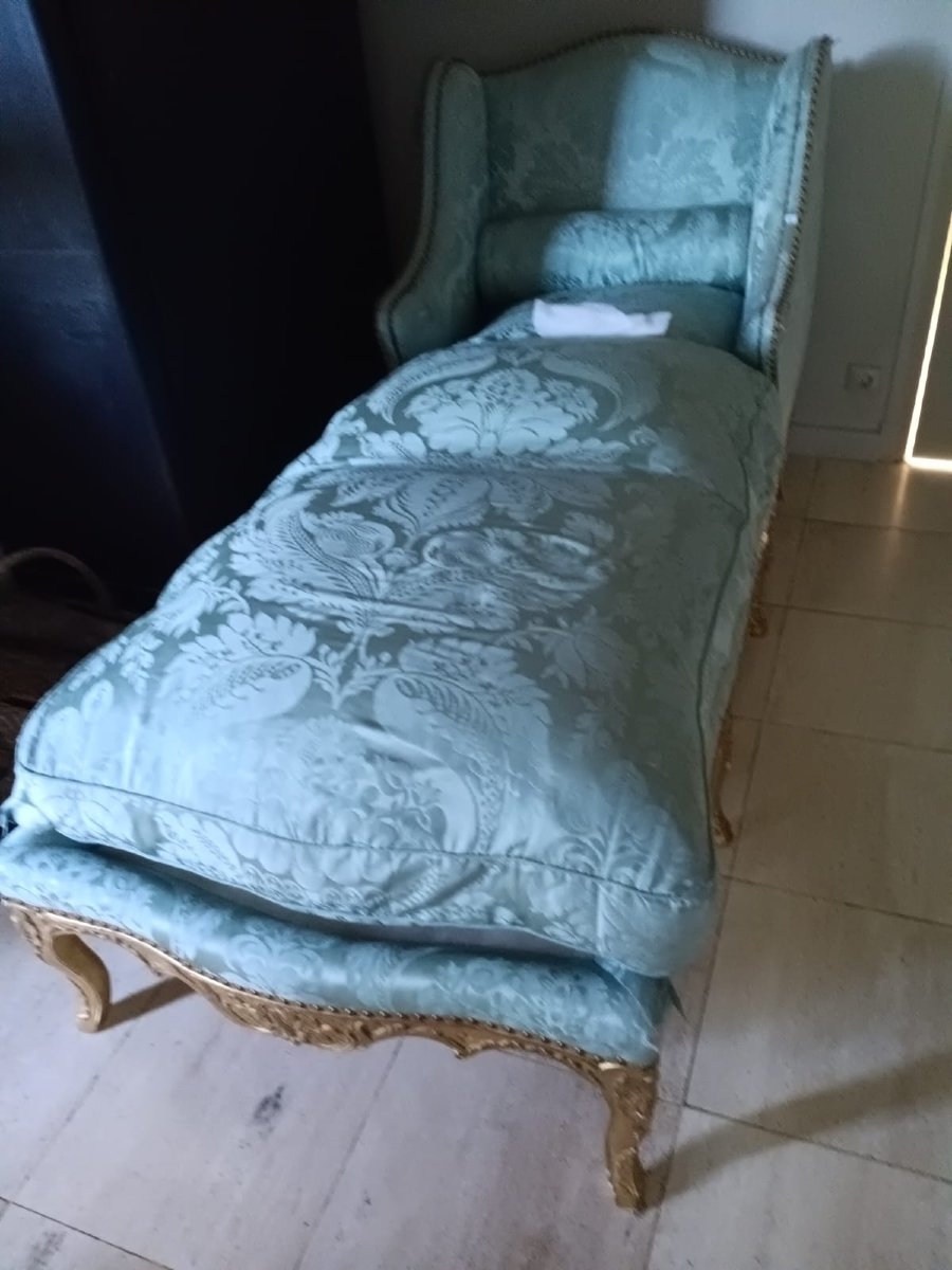  "duchesse" In Gilded Wood - Late Regency - Louis XV Period-photo-7