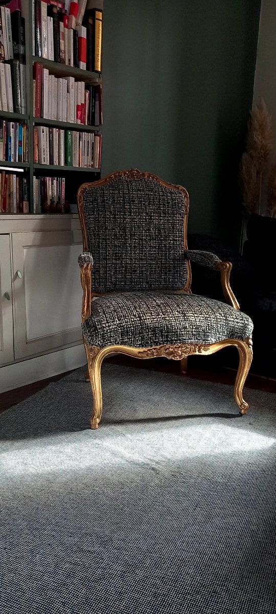 Pair Of Louis XV Armchairs - à La Reine-photo-5