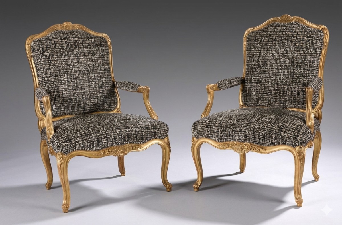 Paire de fauteuil louis XV - À la reine