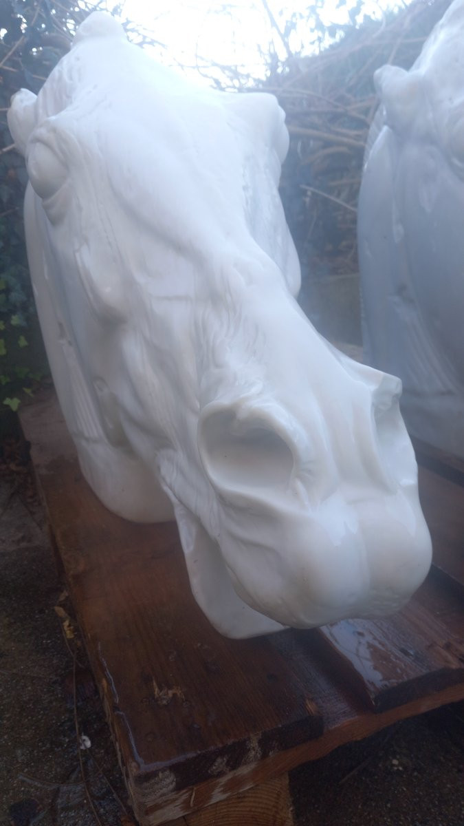The Quadriga Of Selene - Monumental Suite Of 4 Horse Heads From The "parthénon" By Phidias-photo-1