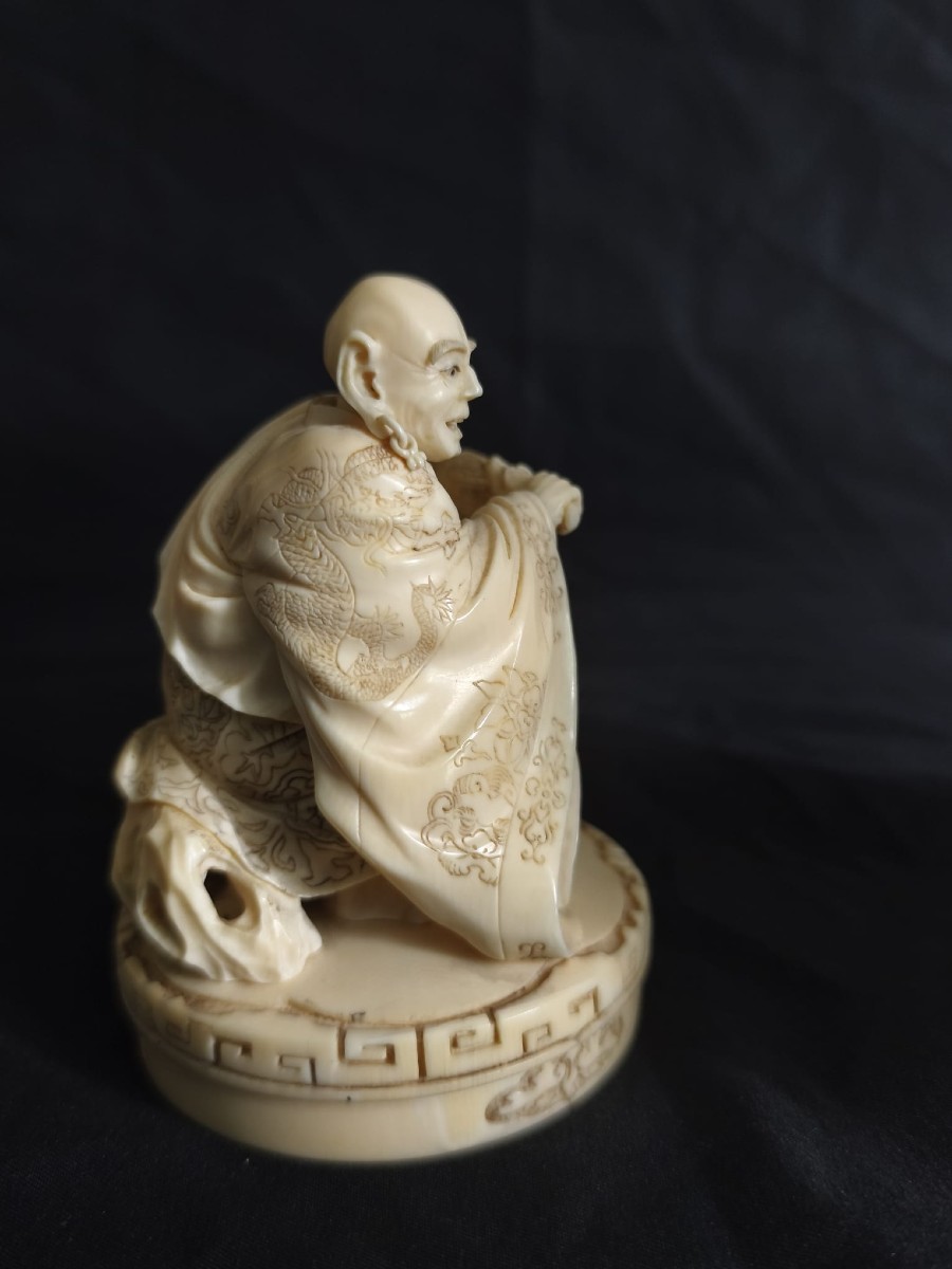 Ivory Okimono – The Rakan And The Hossu – Japan, Meiji Period (1868–1920)-photo-3