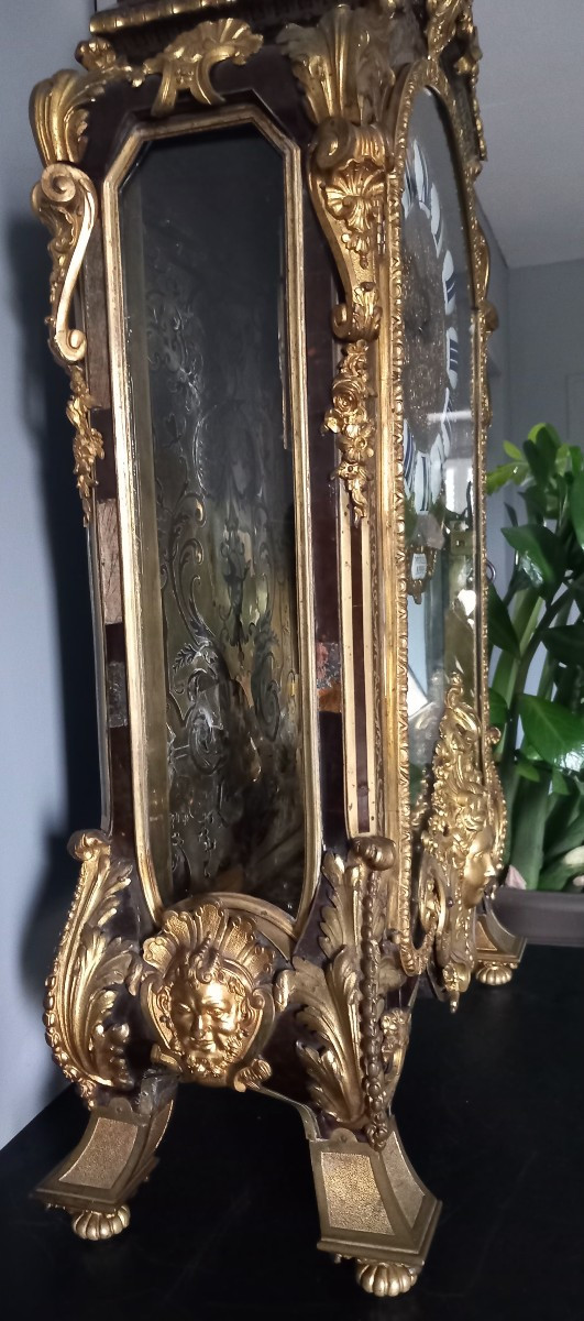 Important Cartel Louis XIV-Régence – Attribué aux Ateliers Boulle fils – Vers 1710-1720-photo-4