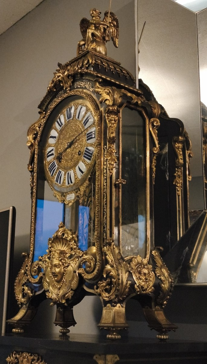 Important Cartel Louis XIV-régence – Attribué Aux Ateliers Boulle Fils – Vers 1710-1720-photo-2