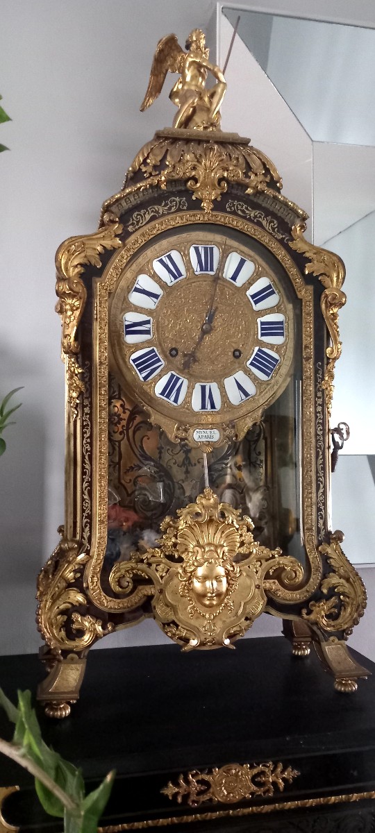 Important Cartel Louis XIV-Régence – Attribué aux Ateliers Boulle fils – Vers 1710-1720-photo-7